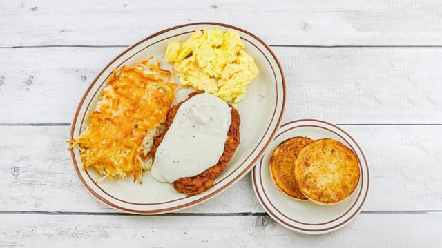 Chicken Fried Steak and Eggs.