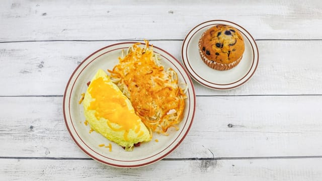 Meat & Cheese Omelette.